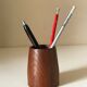 Teak pencil pot vintage 60 years