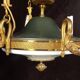 Empire/Napoleon 1st style chandelier, real opaline bronze Lucien Gau Paris 60'
