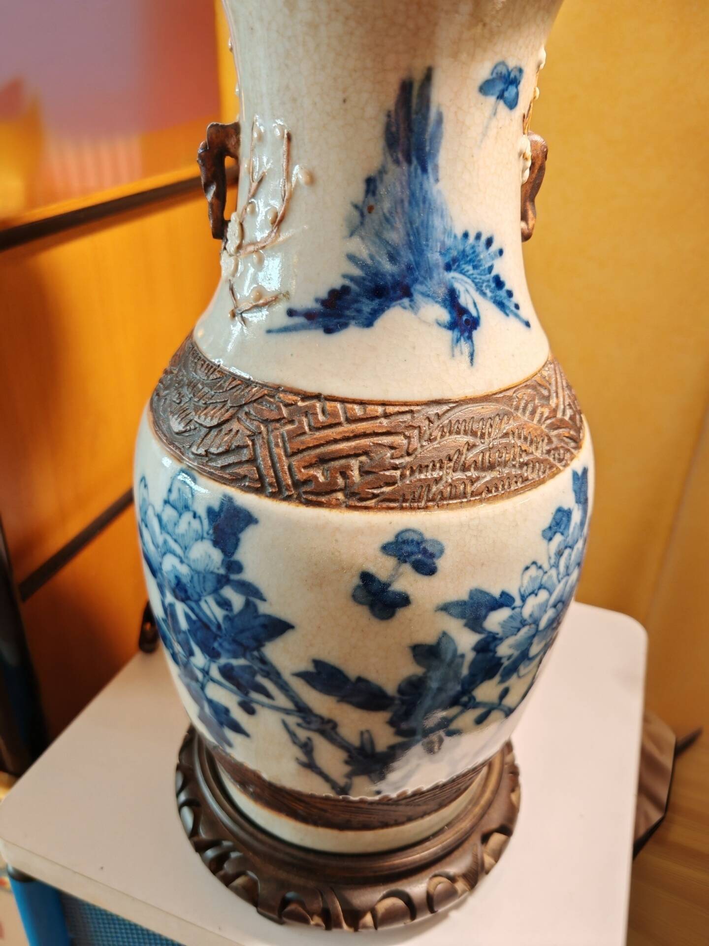 Pied de lampe chinois
