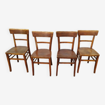 lot de 4 chaises de bistrot  Luterma - Bois