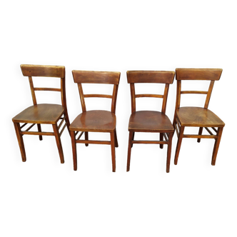 lot de 4 chaises de bistrot  Luterma - Bois