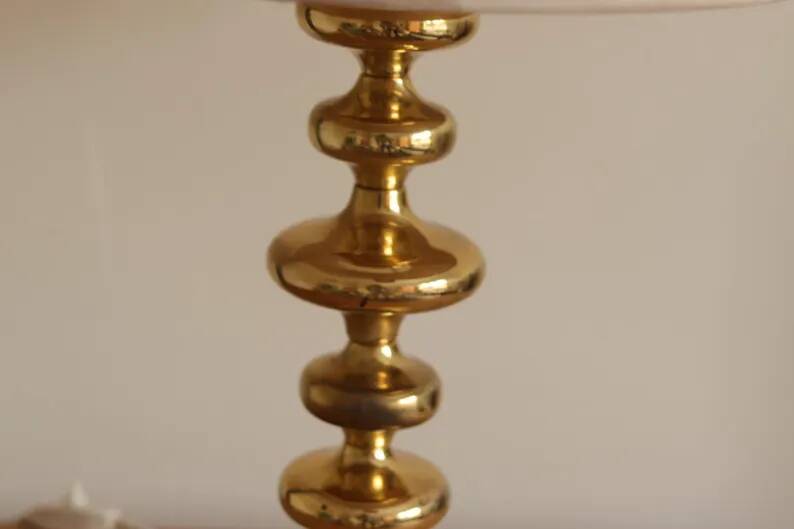 Pair of Swedish Coil Table Lamps