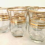 Six verres gobelets à alcool vintage