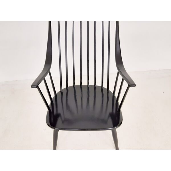 Black spindle back lounge chair Lena Larsson for Nesto , Sweden 1960's |  Selency