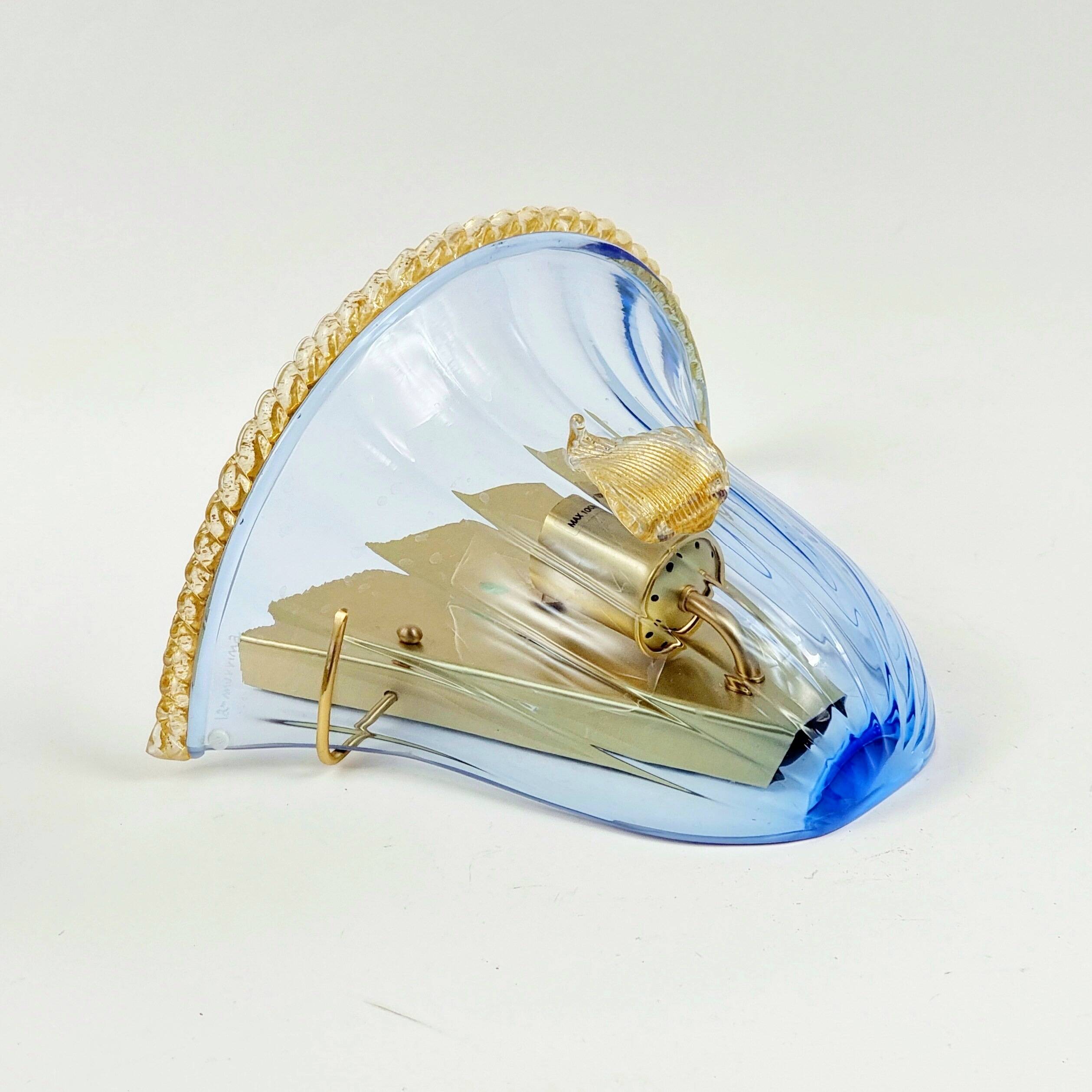 Pair of La Murrina Murano Art Glass Wall Lamps, Murano, Italy, 1980s/1990s