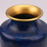 Large blue enamelled Chinese vase