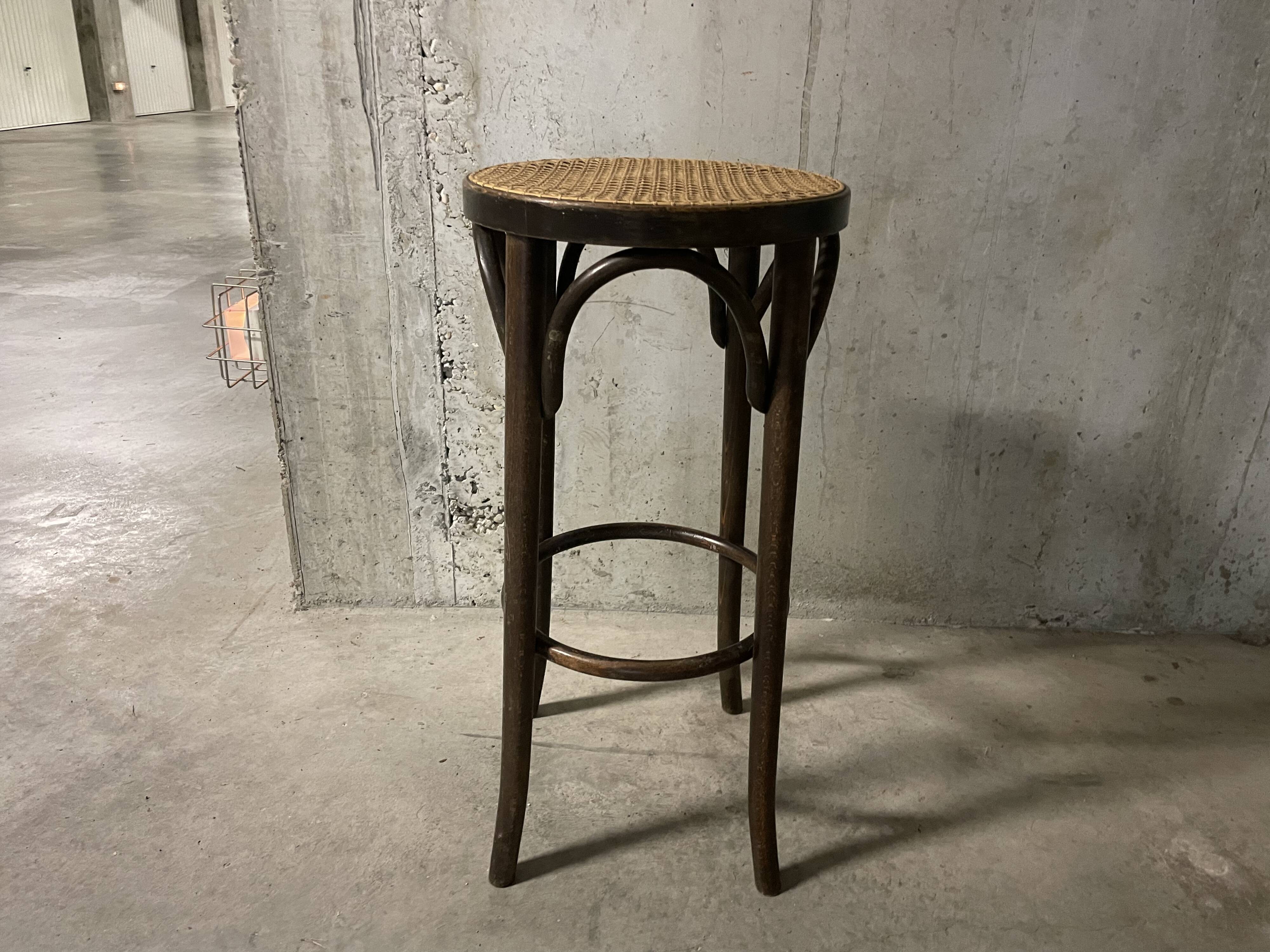Cane bar stool