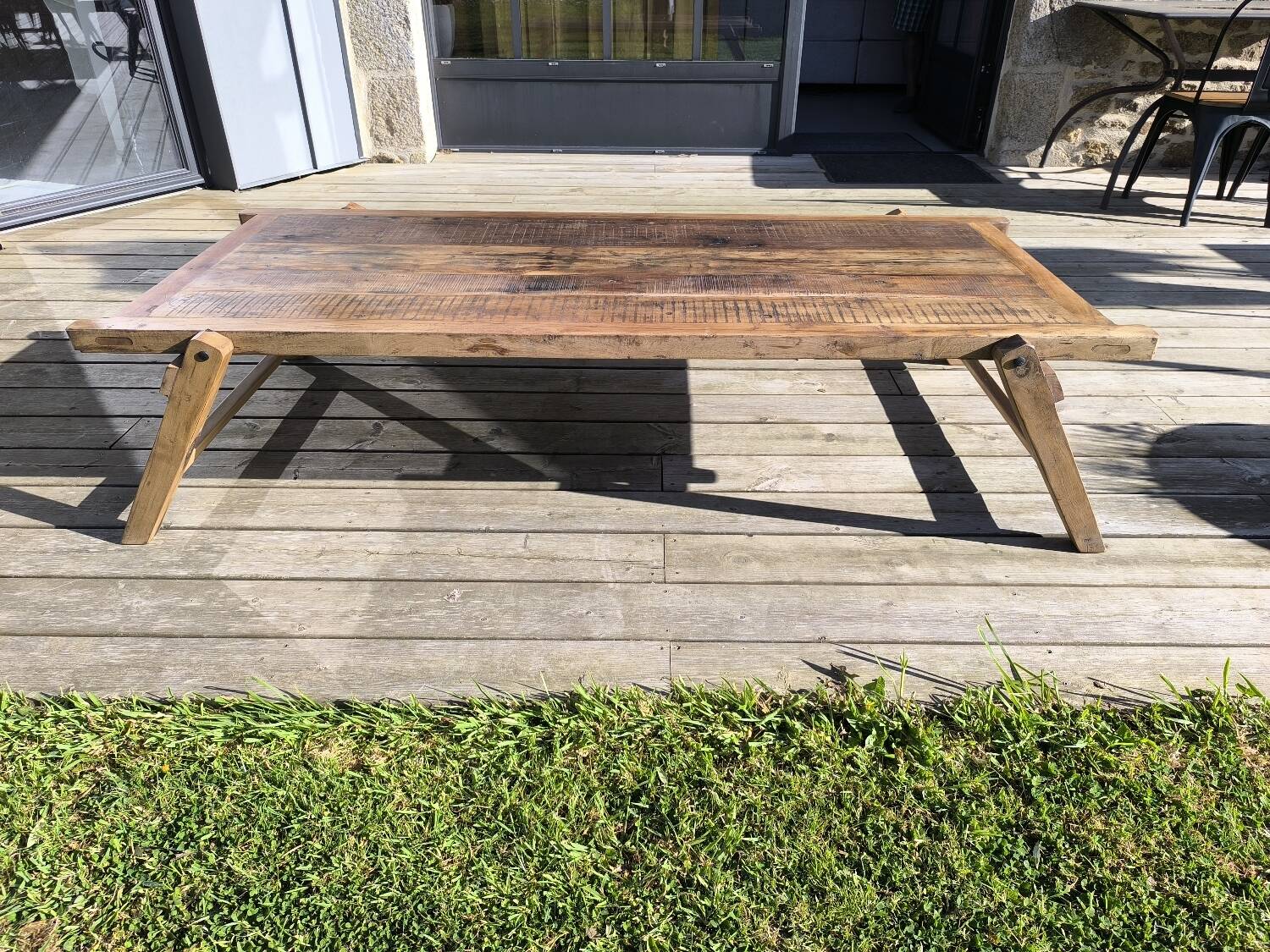 XXL coffee table in recycled wood - Industrial Style &