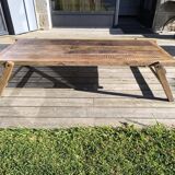 XXL coffee table in recycled wood - Industrial Style &