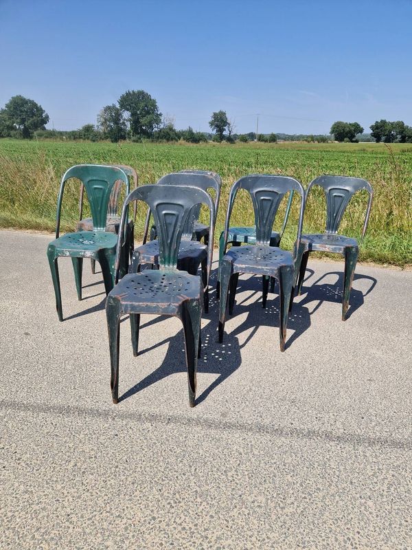 Lot de 8 chaises Multipl's années 50 par Joseph Mathieu