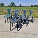 Lot de 8 chaises Multipl's années 50 par Joseph Mathieu