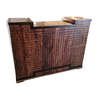 Exotic wooden counter bar