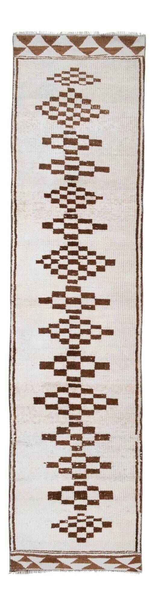 Vintage Turkish hallway rug 83x338 cm