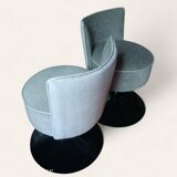 Pair of vintage 1970s swivel chairs