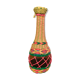 60s scoubidou bottle pink yellow green blue and smoky glass 27 cm