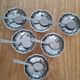 Set of 6 stainless steel ice cream bowls by Guy Degrenne + 6 spoons