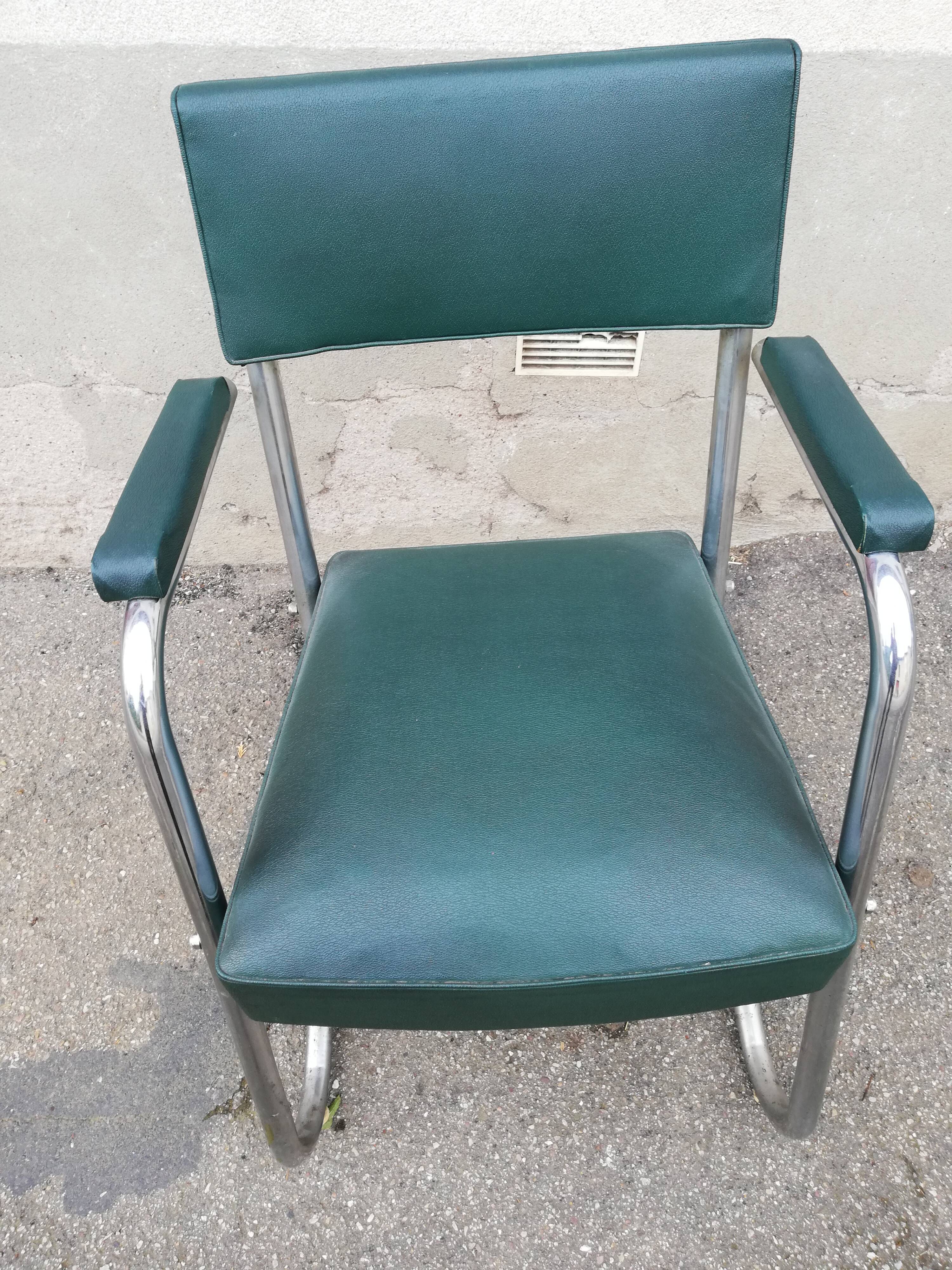 Office armchair year 50 skai green