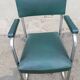 Fauteuil de bureau année 50 skai vert