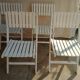 Vintage garden furniture R Gleizes in white painted wood