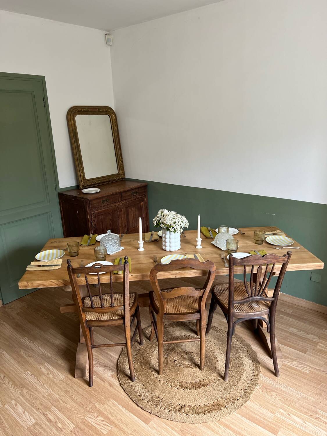 Monastery table, solid wood, country - farmhouse table