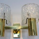Sophisticated pair of brass wall lamps 1970s