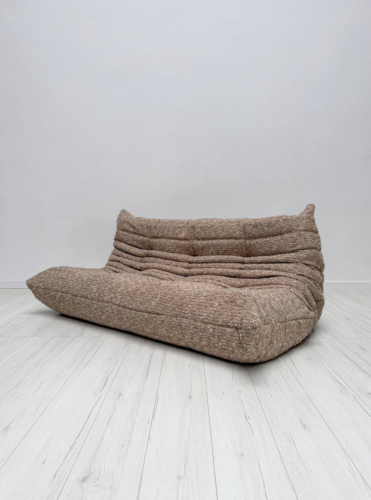 Vintage Original Bouclé Togo 3-Seater by Michel Ducaroy for Ligne Roset