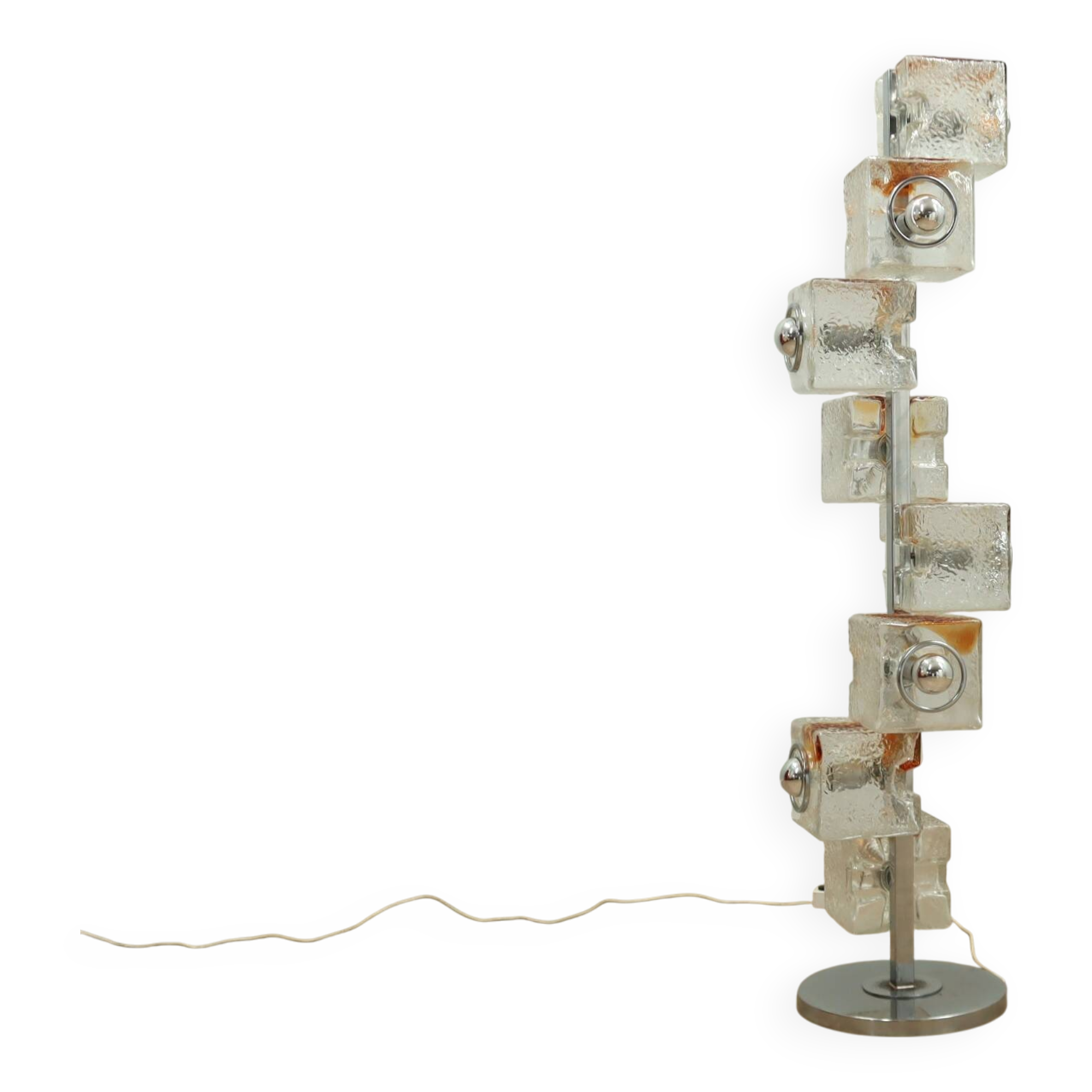 Murano cubic glass floor lamp by Toni Zuccheri for VeArt 1970s