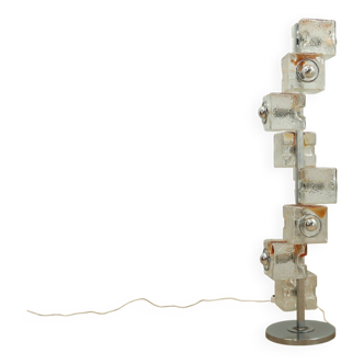 Murano cubic glass floor lamp by Toni Zuccheri for VeArt 1970s