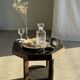 Crystal whisky decanter with diamond point pattern H23