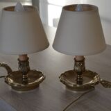 2 basement/bedside lamps in bronze