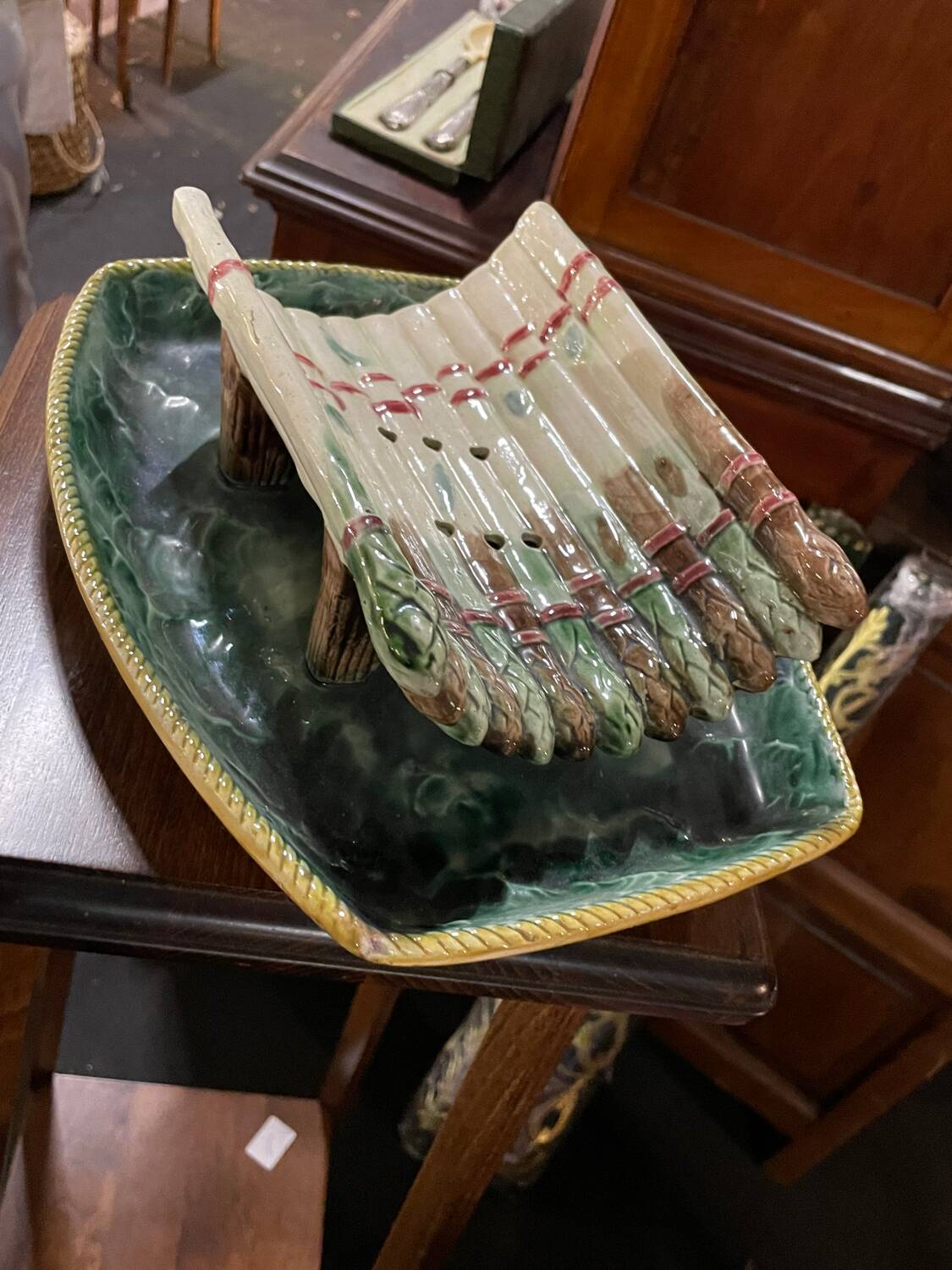 Ceramic asparagus dish 1950
