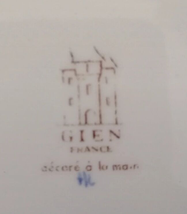 Gien peony dish hand painted