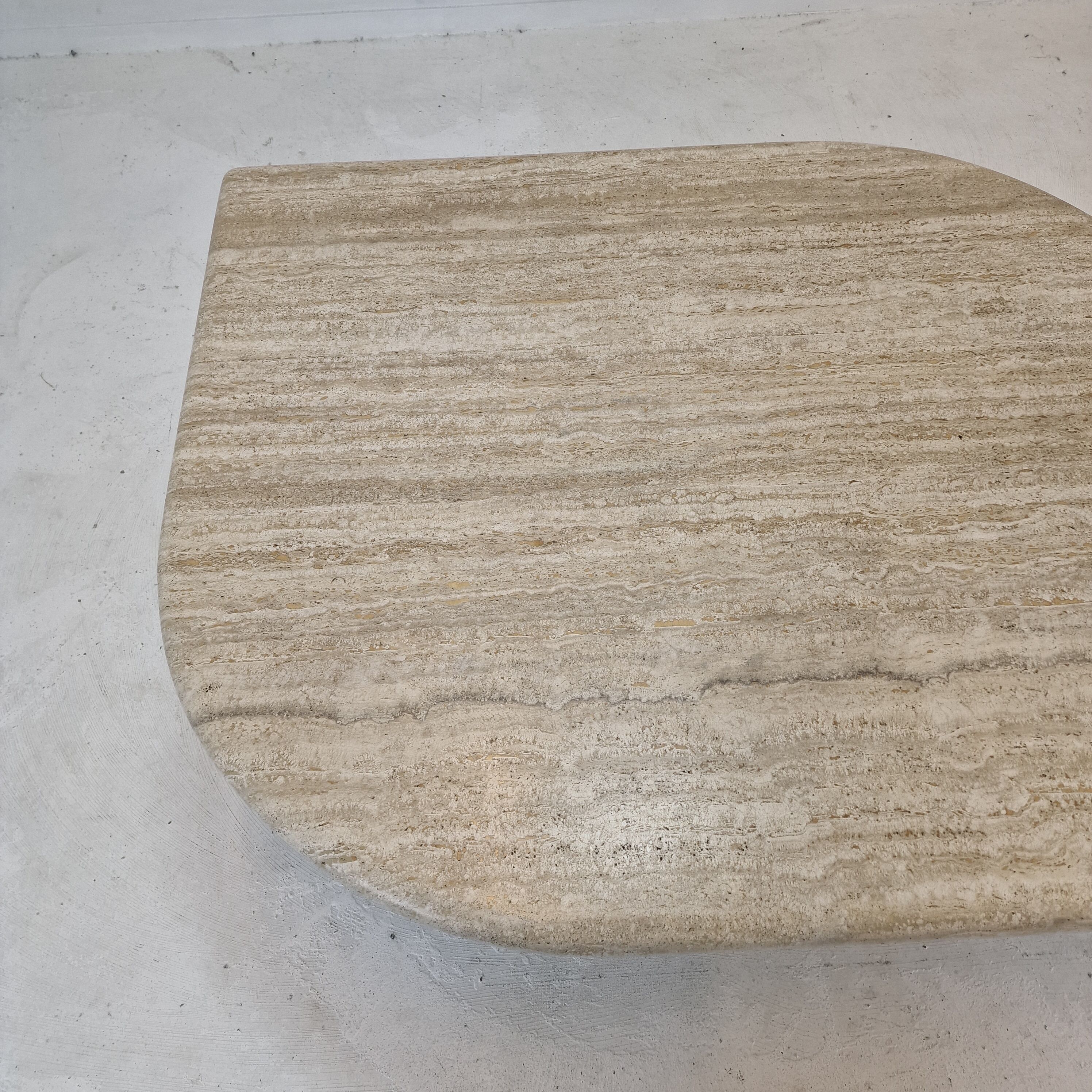 Italian travertine coffee table, 1980's