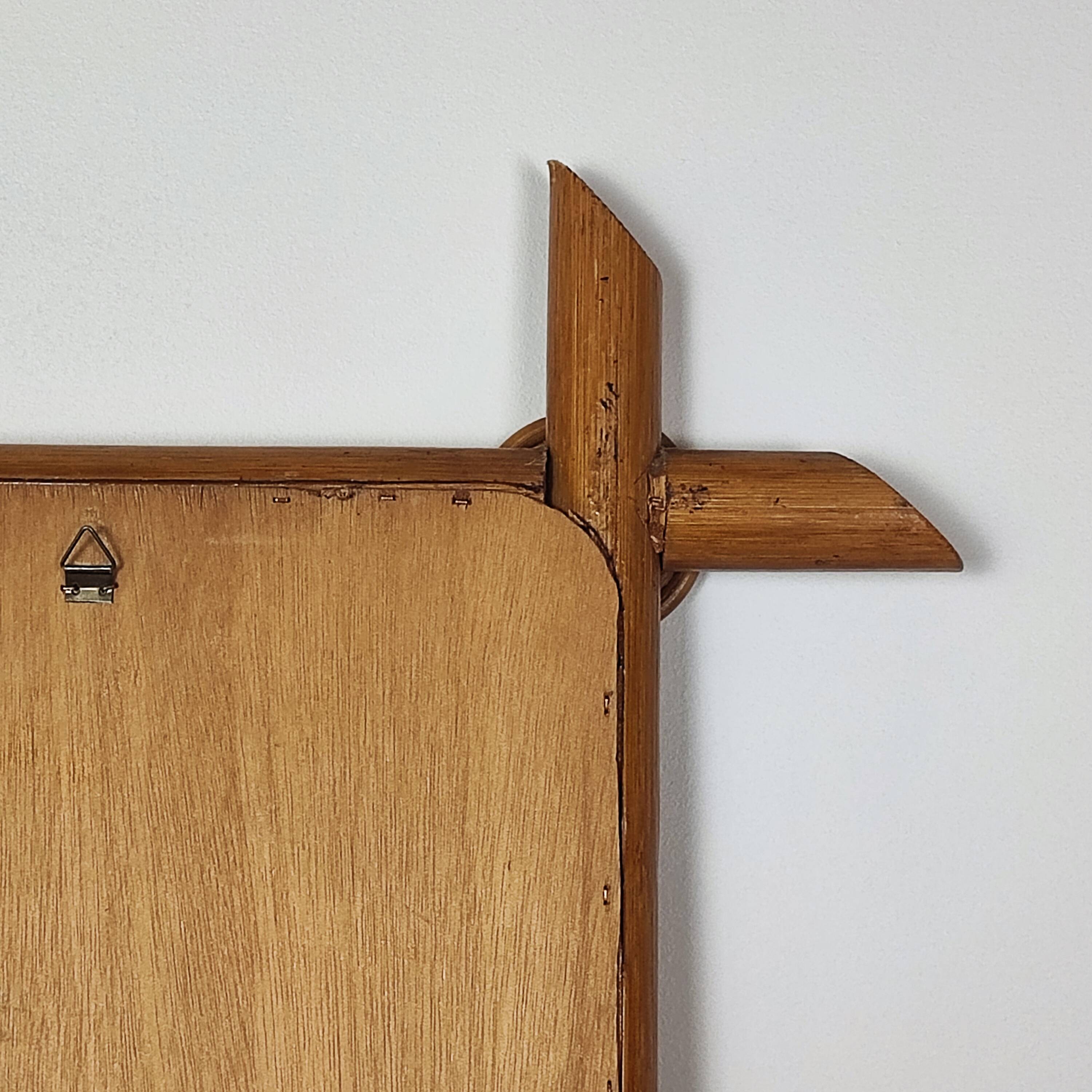 Bamboo and rattan mirror 80'