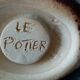 Old ceramic flower stick in the shape of an owl from the 60s signed the potter chin