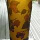 Daum Nancy's art nouveau-style vase with red brown with rosehip decoration