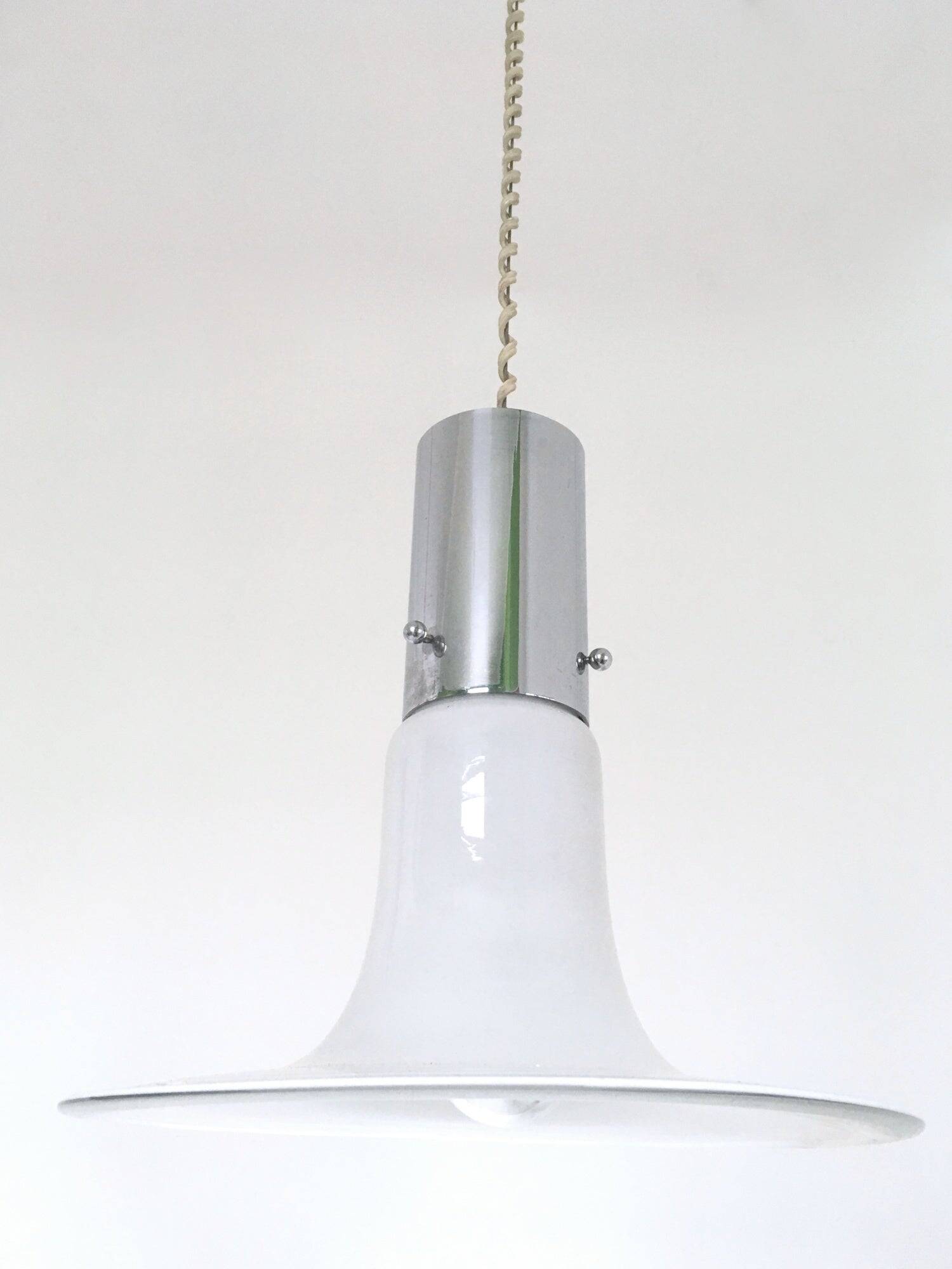 Pair of Murano Glass Pendants attr. to Alessandro Pianon for Vistosi