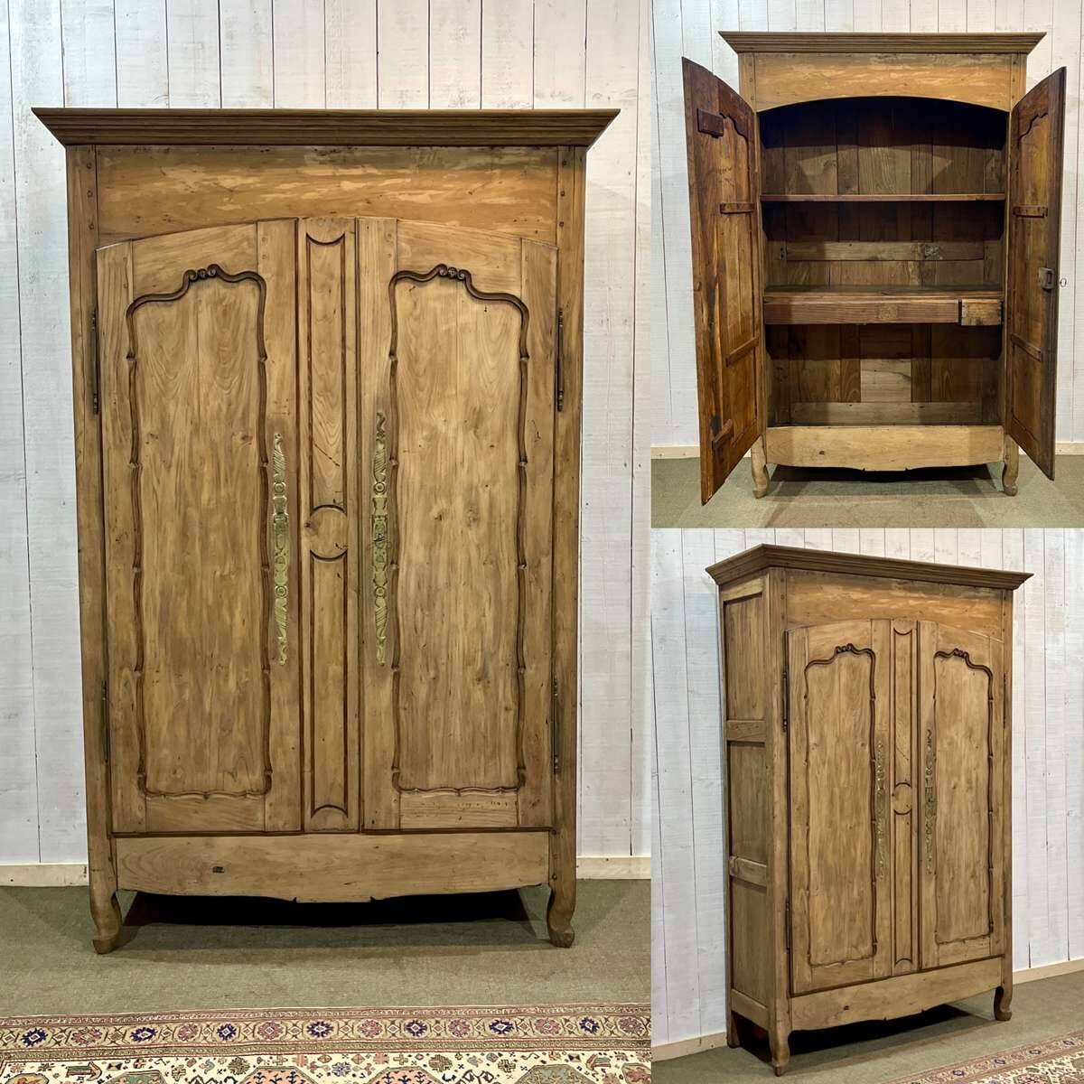 19th century raw chestnut country wardrobe