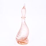 Empoli pink glass duck bottle, 1960s