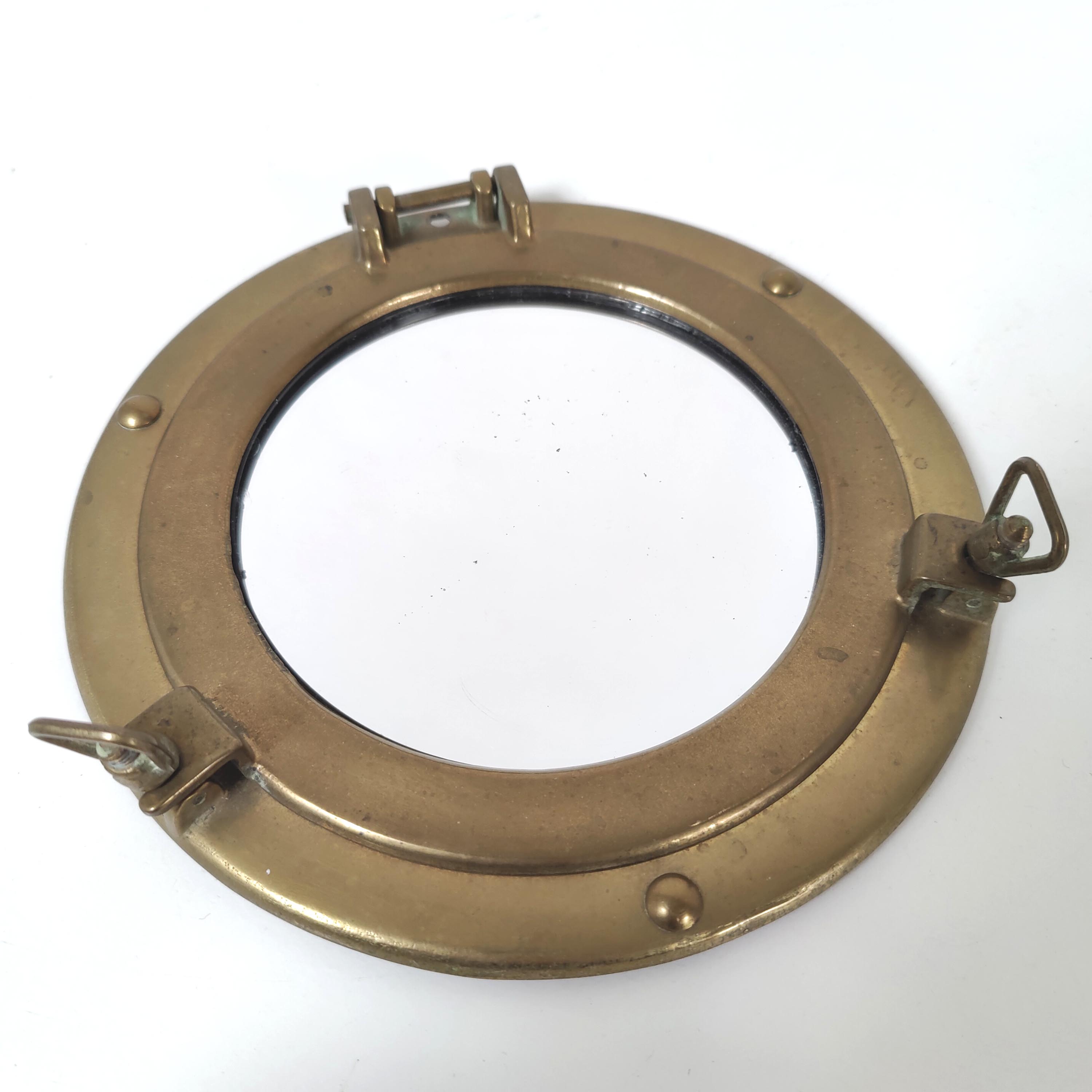 Mirror porthole brass diameter 20cm