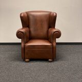 Vintage chesterfield style wingback armchair