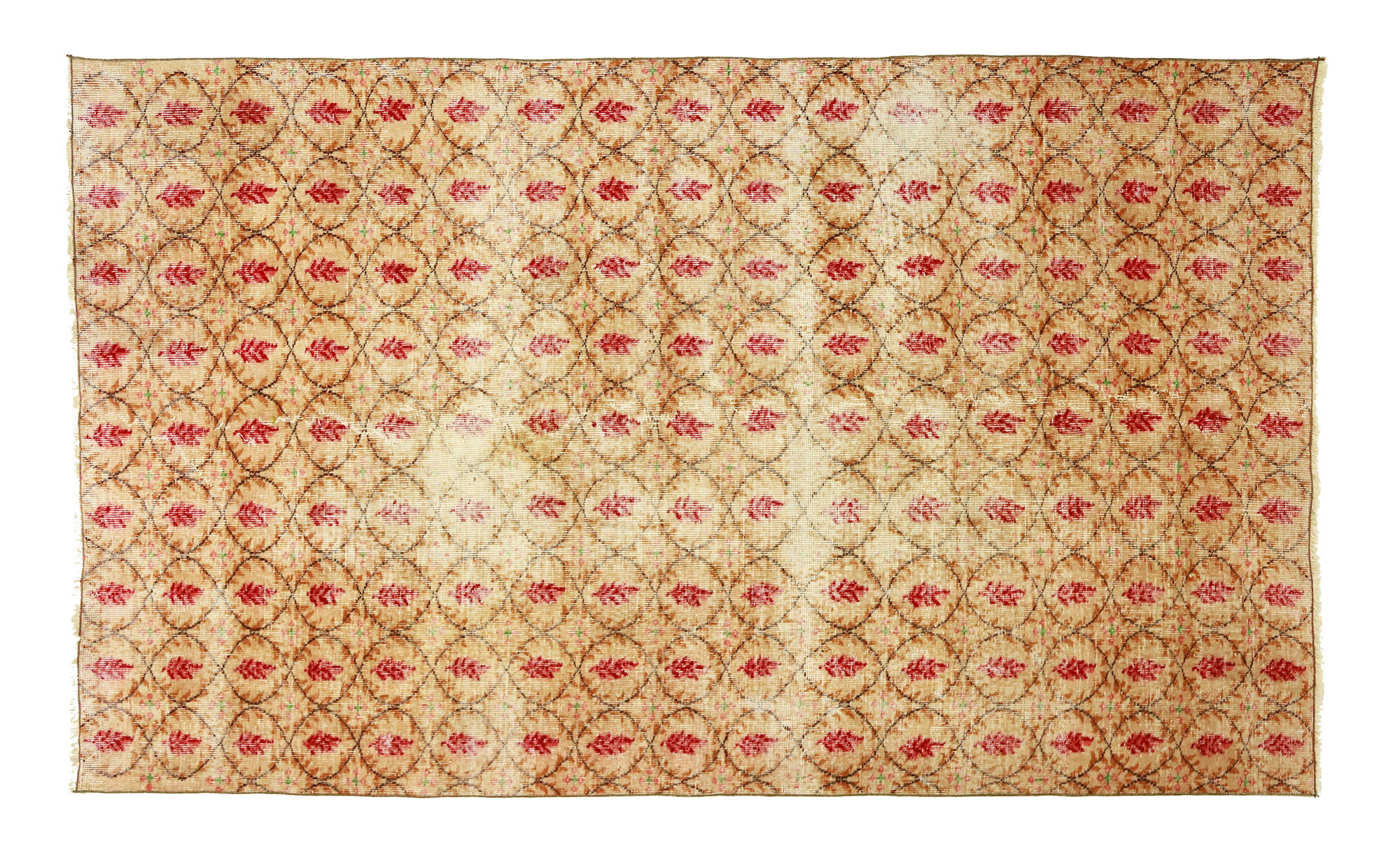 Anatolian handmade vintage rug 255 cm x 158 cm
