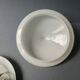 80s wall or ceiling light, lacquered metal and white opaline