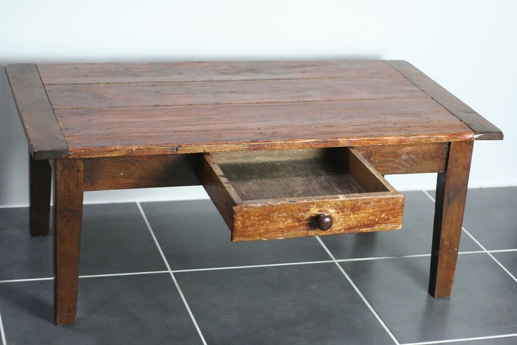 Rustic farm house table with one drawer 1930