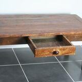 Rustic farm house table with one drawer 1930
