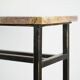 Console art moderne acier peint et marbre