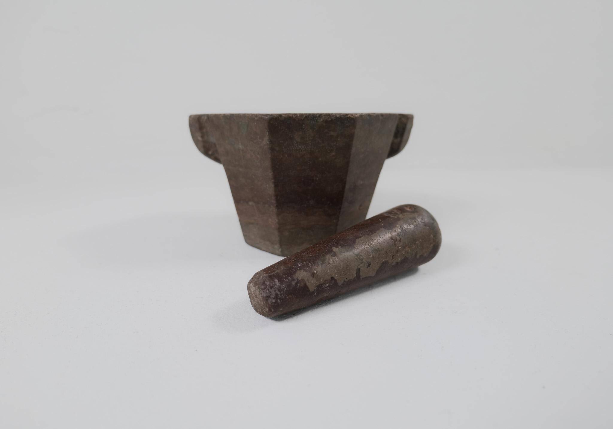 Large Ancient Mortar in Swedish Stone, circa 1800