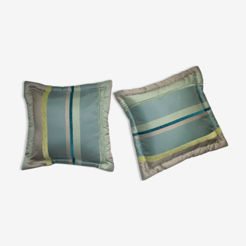 Pair of bayadère cushions 45 x 45 cm