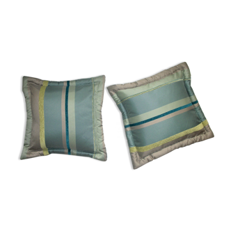 Pair of bayadère cushions 45 x 45 cm