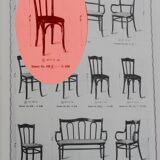 Bistro chair by fischel n°103 circa 1915 wooden seat